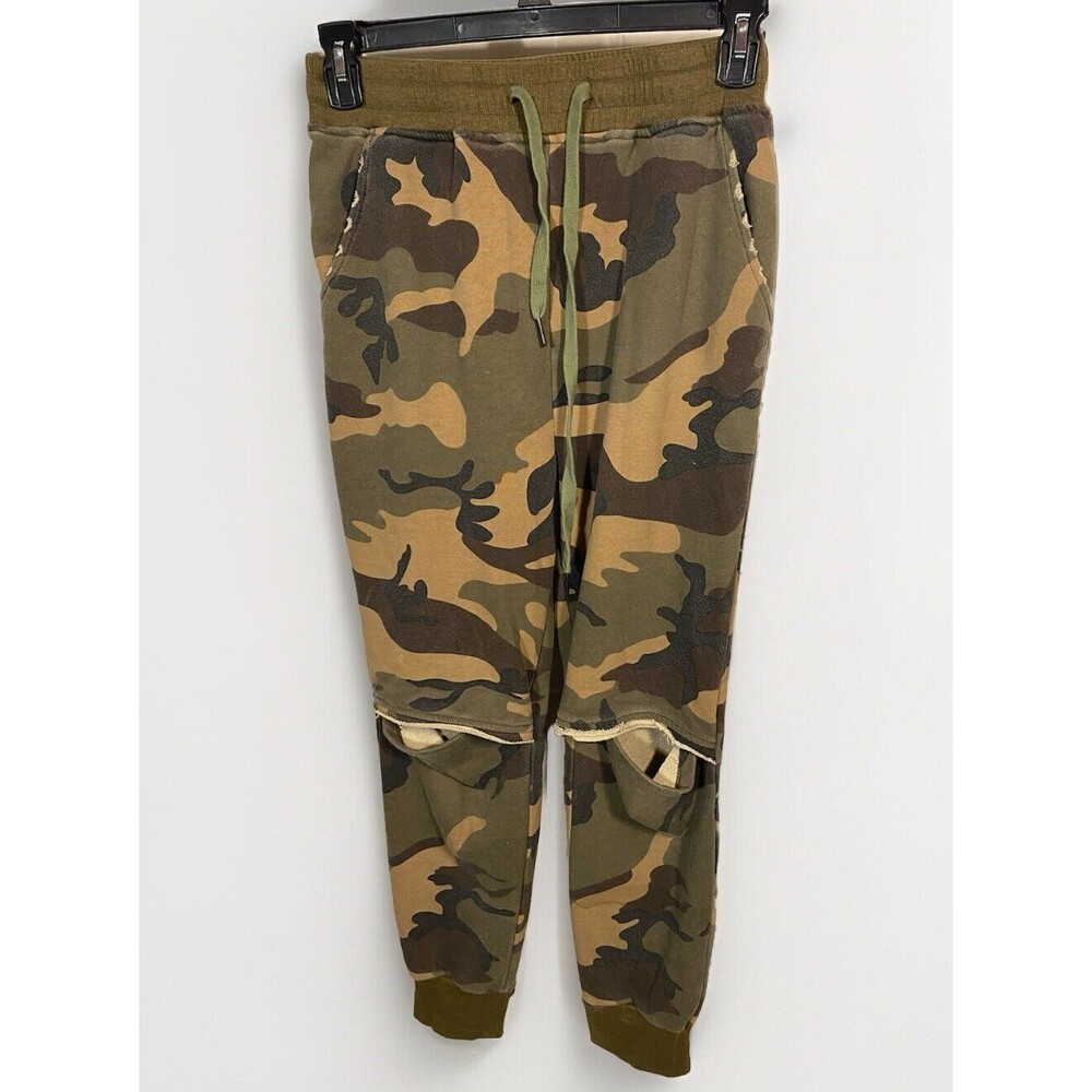 Dance And Marvel Camo‎ Joggers Distressed Size Medium Completely Open Knee